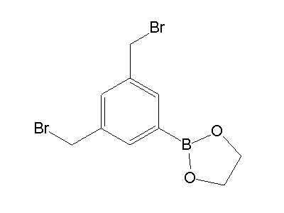 Chemical structure of 2-(3,5-bis(bromomethyl)phenyl)-1,3,2-dioxaborolane