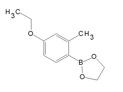 Chemical structure of 2-(4-ethoxy-2-methylphenyl)-1,3,2-dioxaborolane