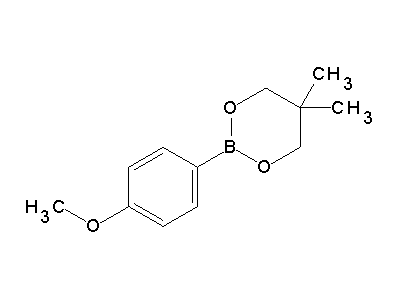 Chemical structure of p-methoxyphenylboronic acid neopentyl ester