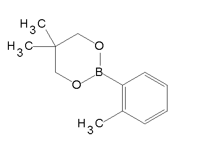 Chemical structure of 5,5-dimethyl-2-o-tolyl-1,3,2-dioxaborinane