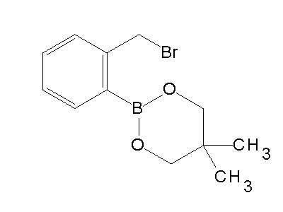 Chemical structure of 2-(2-bromomethyl-phenyl)-5,5-dimethyl-[1,3,2]dioxaborinane