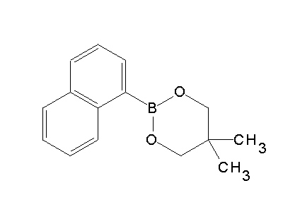 Chemical structure of 2-(1-naphthyl)-5,5-dimethyl-1,3,2-dioxaborinane