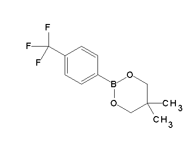Chemical structure of p-(trifluoromethyl)phenylboronic acid neopentyl ester