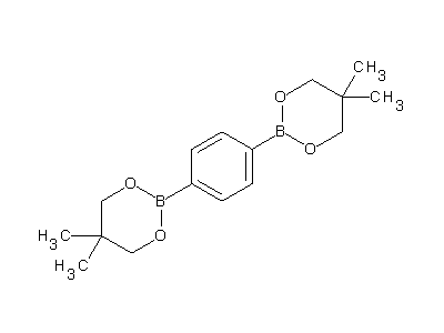 Chemical structure of bisneopentylglycol-1,4-phenylene diboronate