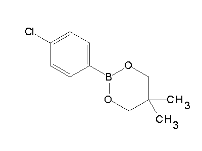 Chemical structure of 2-(4-chlorophenyl)-5,5-dimethyl-1,3,2-dioxaborinane