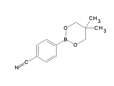 Chemical structure of 2-(4-cyanophenyl)-5,5-dimethyl[1,3,2]dioxborinane