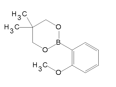 Chemical structure of 2-(2-methoxyphenyl)-5,5-dimethyl-1,3,2-dioxaborinane