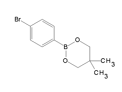 Chemical structure of p-bromophenylboronic acid neopentyl ester