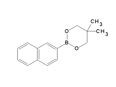 Chemical structure of 5,5-dimethyl-2-(2-naphthyl)-1,3,2-dioxaborinane