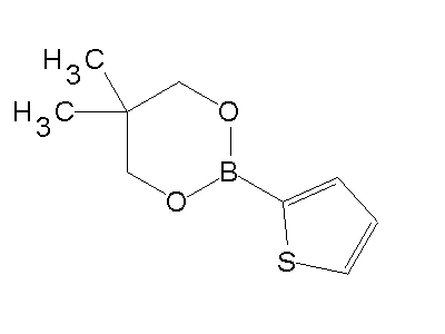 Chemical structure of 5,5-dimethyl-2-thien-2-yl[1,3,2]dioxoborinane
