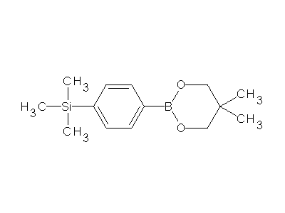 Chemical structure of 2-(4-trimethylsilylphenyl)-5,5-dimethyl-1,3,2-dioxaborinane
