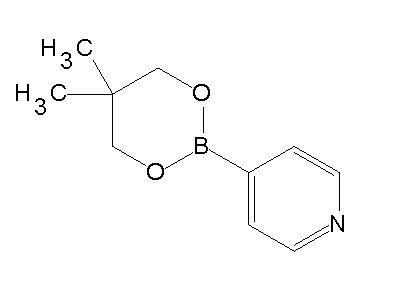 Chemical structure of 4-pyridineboronic acid neopentyl glycol ester