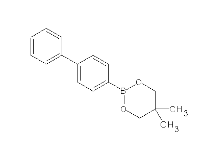 Chemical structure of biphenyl-4-boronic acid neopentyl glycol ester