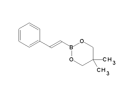 Chemical structure of 5,5-dimethyl-2-(beta-phenylethenyl)-1,3,2-dioxaborinane