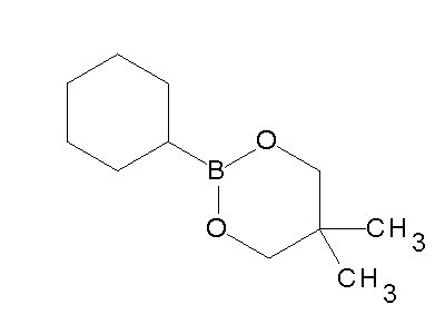 Chemical structure of cyclohexylboronic acid neopentylglycol ester