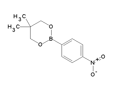 Chemical structure of 4-nitrophenylboronic acid neopentylglycol ester