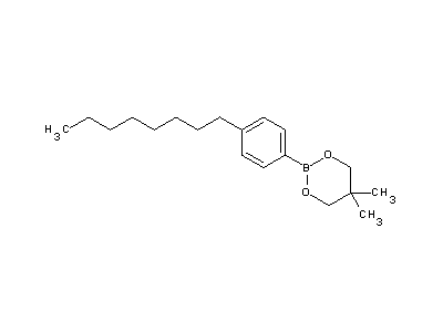 Chemical structure of 2,2-dimethyl-1,3-propanediol 4-octylphenylboronate