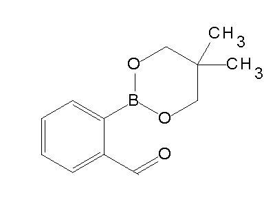 Chemical structure of 2-(2-formylphenyl)-5,5-dimethyl-1,3,2-dioxaborinane