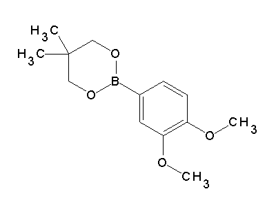 Chemical structure of 2-(3,4-dimethoxyphenyl)-5,5-dimethyl-1,3,2-dioxaborinane