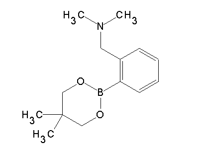 Chemical structure of 2,2,-dimethyl-1,3-diyl[2-(N,N-dimethylaminomethyl)phenyl]boronate