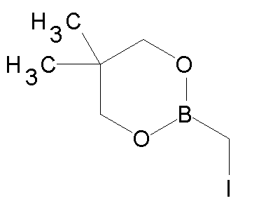 Chemical structure of 2-(iodomethyl)-1,3,2-dioxa-5,5-dimethylborinane