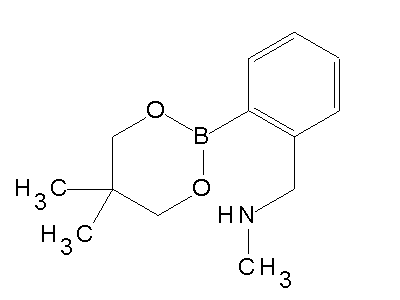 Chemical structure of 2,2-dimethylpropane-1,3-diyl[o-(methylaminomethyl)phenyl]boronate