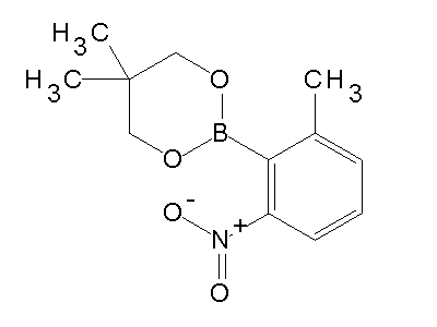 Chemical structure of 2-nitro-6-methylphenylboronic acid neopentylglycol ester