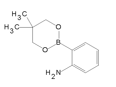 Chemical structure of 2-(5,5-dimethyl-1,3,2-dioxaborinan-2-yl)benzenamine