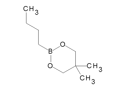 Chemical structure of 2-butyl-5,5-dimethyl-1,3,2-dioxaborinane