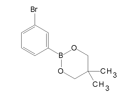 Chemical structure of 2-(3-bromophenyl)-5,5-dimethyl-[1,3,2]dioxaborinane