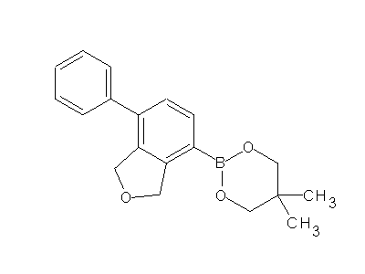 Chemical structure of 5,5-dimethyl-2-(7-phenyl-1,3-dihydro-2-benzofuran-4-yl)-1,3,2-dioxaborinane