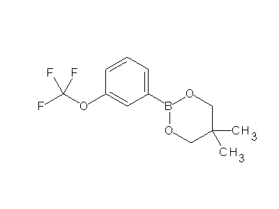 Chemical structure of 5,5-dimethyl-2-(3-trifluoromethoxyphenyl)-[1,3,2]dioxaborinane