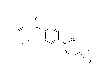 Chemical structure of [4-(5,5-dimethyl-1,3,2-dioxaborinan-2-yl)phenyl]-phenylmethanone