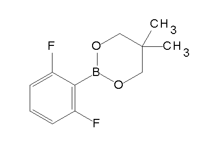 Chemical structure of 2-(2,6-difluorophenyl)-5,5-dimethyl-1,3,2-dioxaborinane