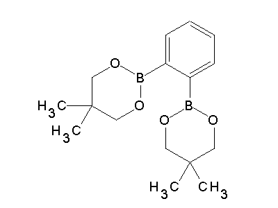 Chemical structure of 1,2-bis(5,5-dimethyl-1,3,2-dioxaborinan-2-yl)benzene