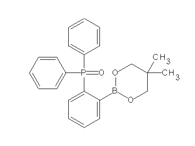 Chemical structure of 2-(2-diphenylphosphorylphenyl)-5,5-dimethyl-1,3,2-dioxaborinane