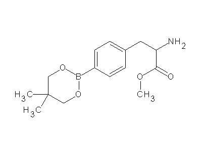 Chemical structure of Methyl 2-amino-3-[4-(5,5-dimethyl-1,3,2-dioxaborinan-2-yl)phenyl]propionate