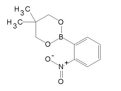 Chemical structure of 5,5-dimethyl-2-(2-nitrophenyl)-1,3,2-dioxaborinane
