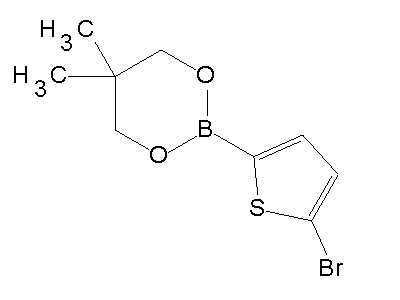 Chemical structure of 2-(5-bromothiophen-2-yl)-5,5-dimethyl-1,3,2-dioxaborinane