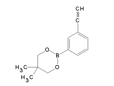 Chemical structure of 2-(3-ethynylphenyl)-5,5-dimethyl-1,3,2-dioxaborinane