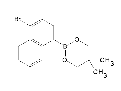 Chemical structure of 2-(4-bromonaphthalen-1-yl)-5,5-dimethyl-1,3,2-dioxaborinane