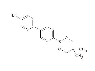 Chemical structure of 2-(4'-bromobiphenyl-4-yl)-5,5-dimethyl-1,3,2-dioxaborinane