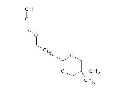 Chemical structure of 5,5-dimethyl-2-(3-prop-2-ynoxyprop-1-ynyl)-1,3,2-dioxaborinane
