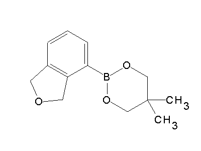Chemical structure of 2-(1,3-dihydro-2-benzofuran-4-yl)-5,5-dimethyl-1,3,2-dioxaborinane