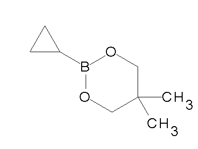 Chemical structure of 2-cyclopropyl-5,5-dimethyl-1,3,2-dioxaborinane