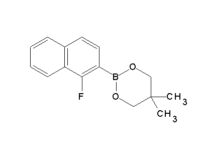 Chemical structure of 2-(1-fluoronaphthalen-2-yl)-5,5-dimethyl-1,3,2-dioxaborinane
