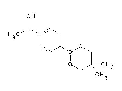 Chemical structure of 1-(4-(5,5-dimethyl-1,3,2-dioxaborinan-2-yl)phenyl)ethanol