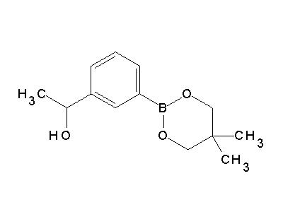 Chemical structure of 1-(3-(5,5-dimethyl-1,3,2-dioxaborinan-2-yl)phenyl)ethanol