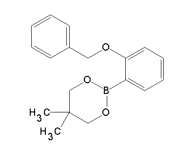 Chemical structure of 2-(2-(benzyloxy)phenyl)-5,5-dimethyl-1,3,2-dioxaborinane