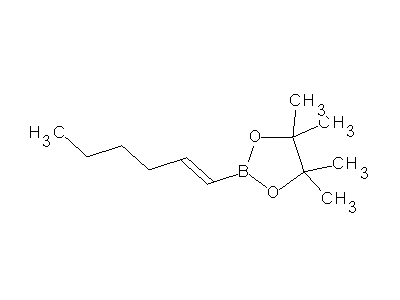 Chemical structure of (E)-hex-1-enylboronic acid pinacol ester
